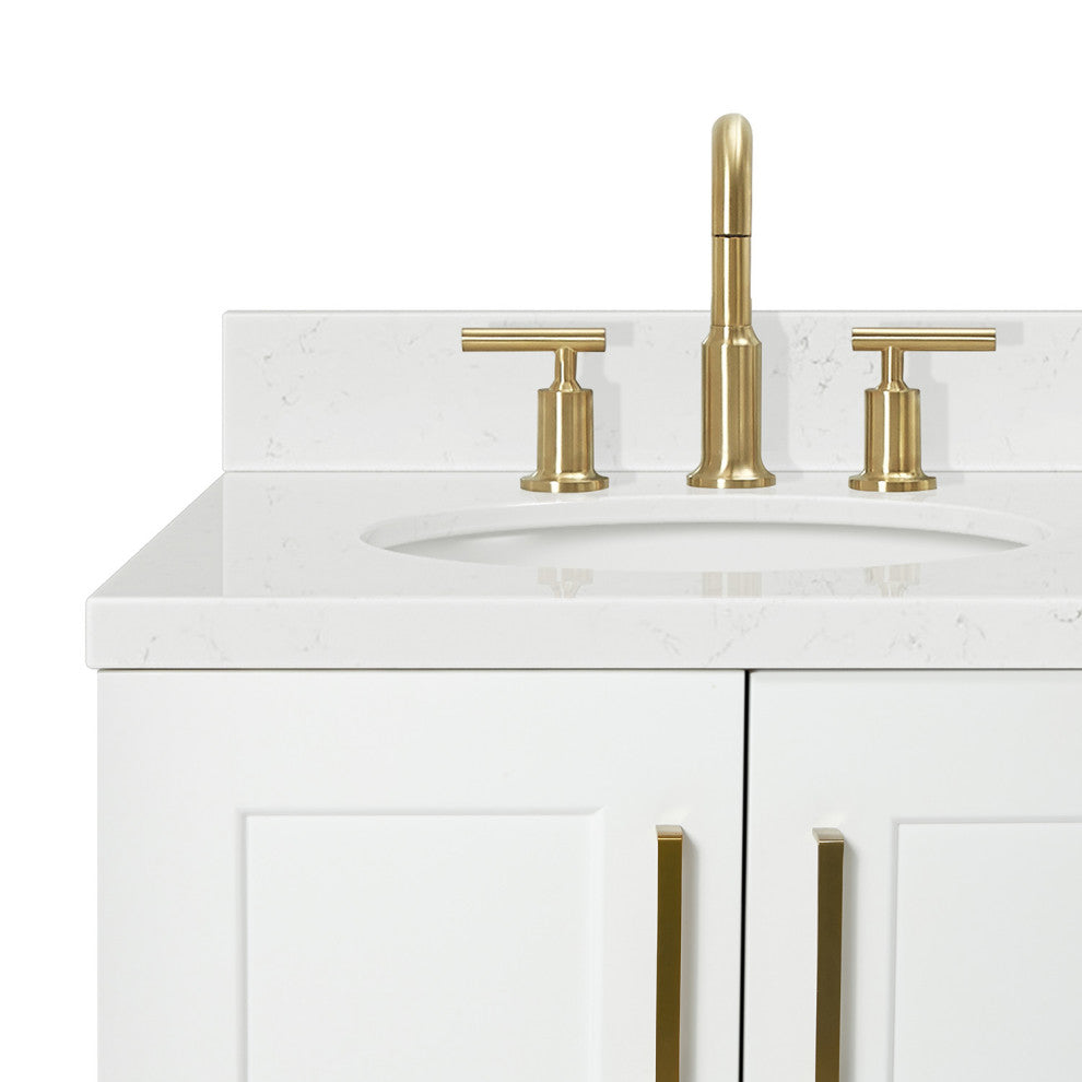 Ariel Taylor 36" Left Offset Single Oval Sink Bathroom Vanity