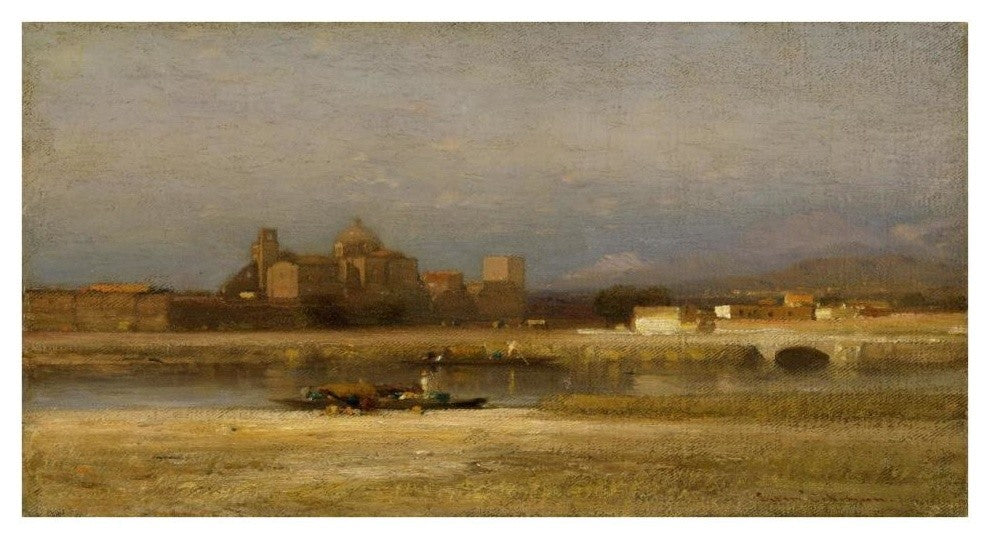 "On the Viga, Outskirts of the City of Mexico, 1892" Paper Art, 38"x21"
