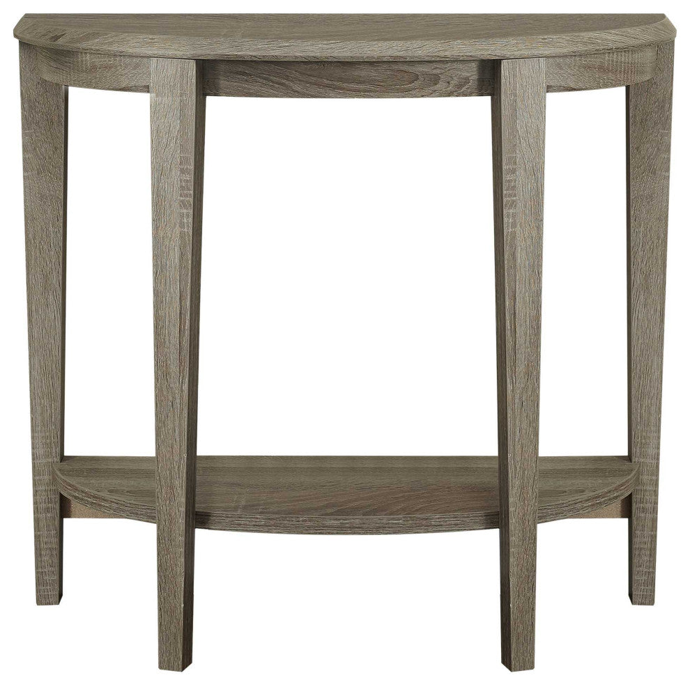 HomeRoots 11.75" x 36" x 32.5" Dark Taupe Finish Accent Table