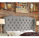 Felisa Upholstered Panel Bed, Gray, Twin