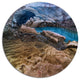 Brilliant Turquoise Melt Pool, Landscape Round Wall Art, 36"