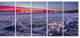 "Colorful Cold Frosty Morning" Landscape Print Wall Artwork, 5 Panels, 60"x28"