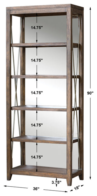 Uttermost Delancey Weathered Oak Etagere