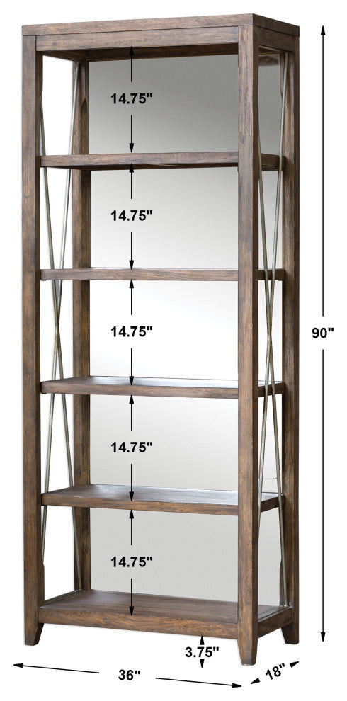 Uttermost Delancey Weathered Oak Etagere