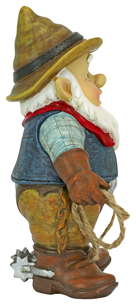 Country Cowboy Klaus Gnome Statue