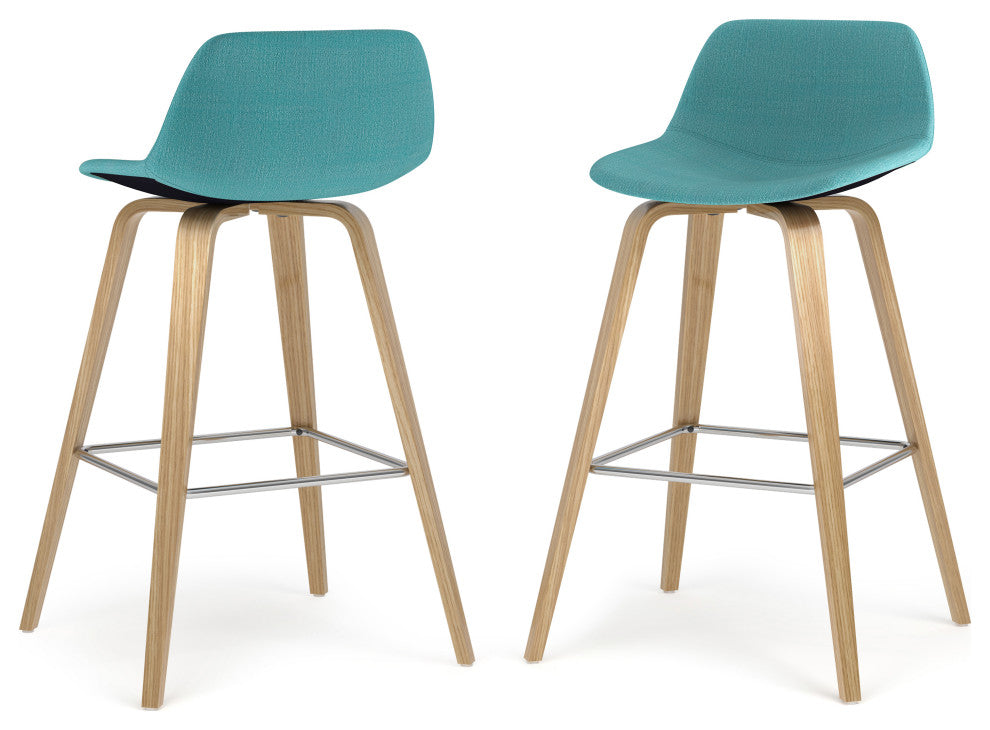 Randolph Bentwood Counter Height Stools, Set of 2, Aqua Blue