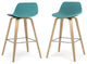 Randolph Bentwood Counter Height Stools, Set of 2, Aqua Blue