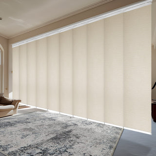 Natalia 10-Panel Track Extendable Vertical Blinds 120-218"W