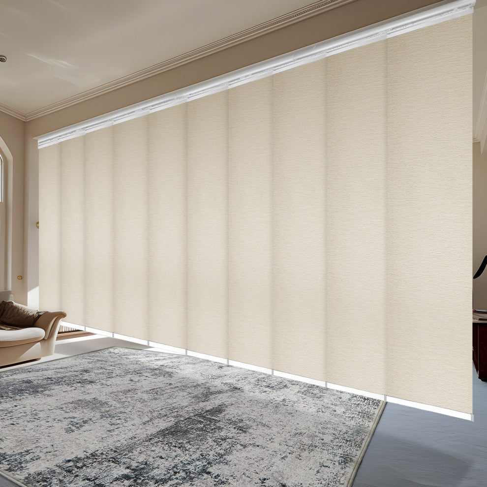Natalia 10-Panel Track Extendable Vertical Blinds 120-218"W