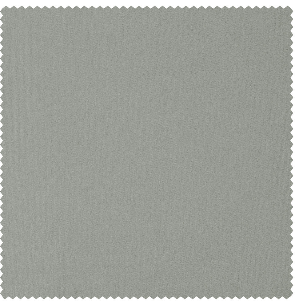 Signature Blackout Velvet Curtain Single Panel, Reflection Gray, 50"x120"