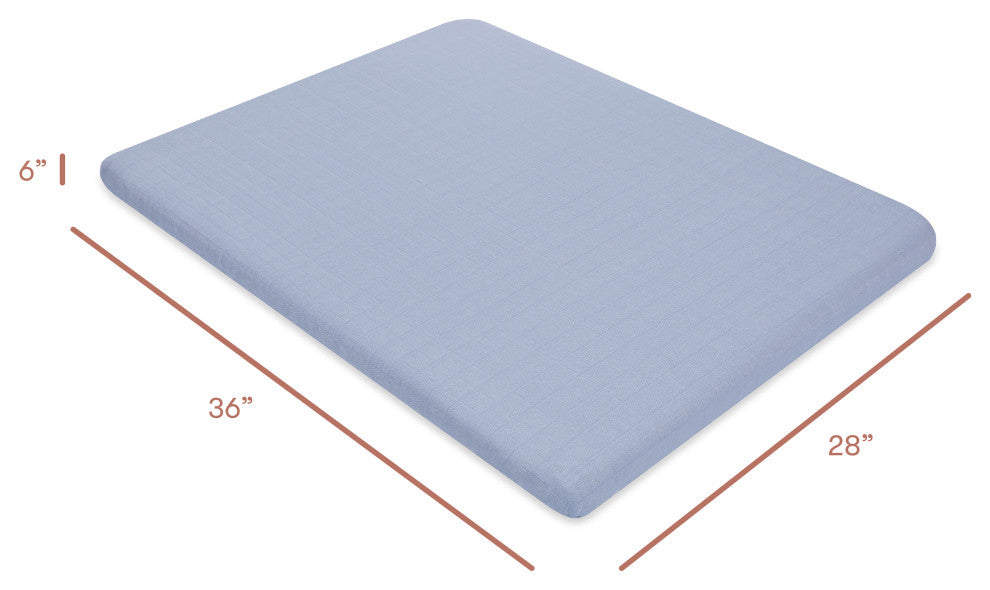 All-Stages Midi Crib Sheet, GOTS Certified Organic Muslin Cotton, Dewdrop