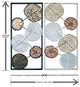 DecorShore Contemporary Metal Wall Art Multicolor Leaves Wall Art
