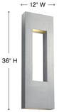 Hinkley Atlantis Outdoor Extra Large Wall Mount Lantern, Titanium
