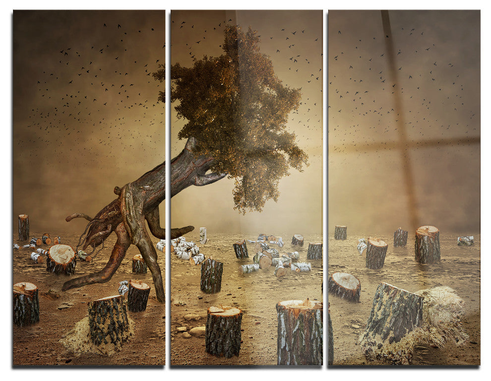 "Escape the Last Wood" Digital Metal Wall Art, 3 Panels, 36"x28"
