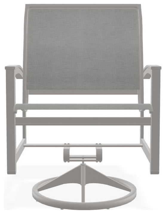 Bazza Sling Outdoor Swivel Rocker, Alloy/Warm Gray