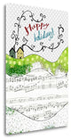 "Happy Holidays Houses" By Sarah Ogren, Giclee Print on Gallery Wrap Canvas