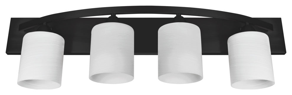 Nuk3y Modern Bathroom Vanity Light Fixture, Matte Black, 4 Lights