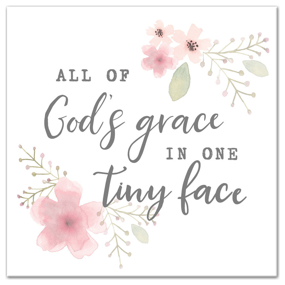 Gods Grace In One Tiny Face 12x12 Canvas Wall Art