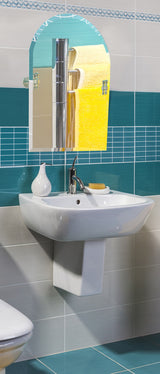 Frameless Arched Top Beveled Edge Tilt Mirror, Oil Rubbed Bronze