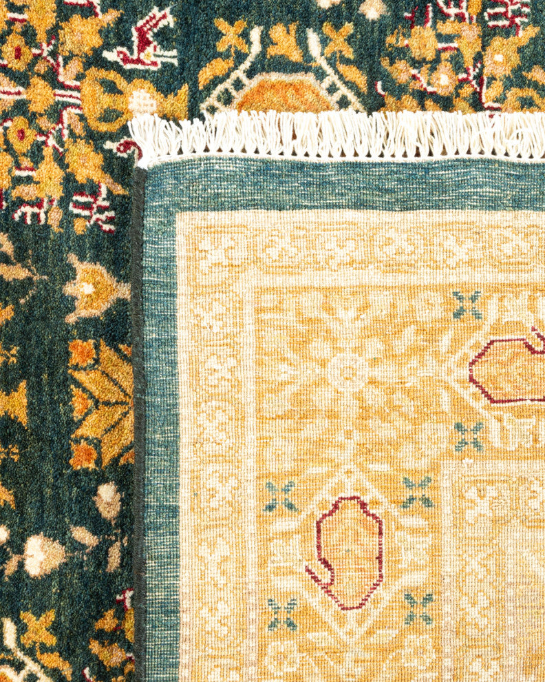 Mogul, One-of-a-Kind Hand-Knotted Area Rug Green, 9' 3 x 11' 10