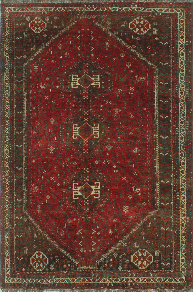 Fine Vintage Distressed Isabel Red Rug