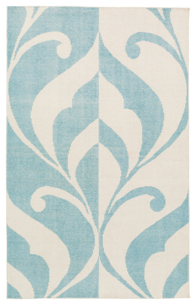 Surya Paradox PRX-1003 5'x7'6" Rug, Teal/Ivory