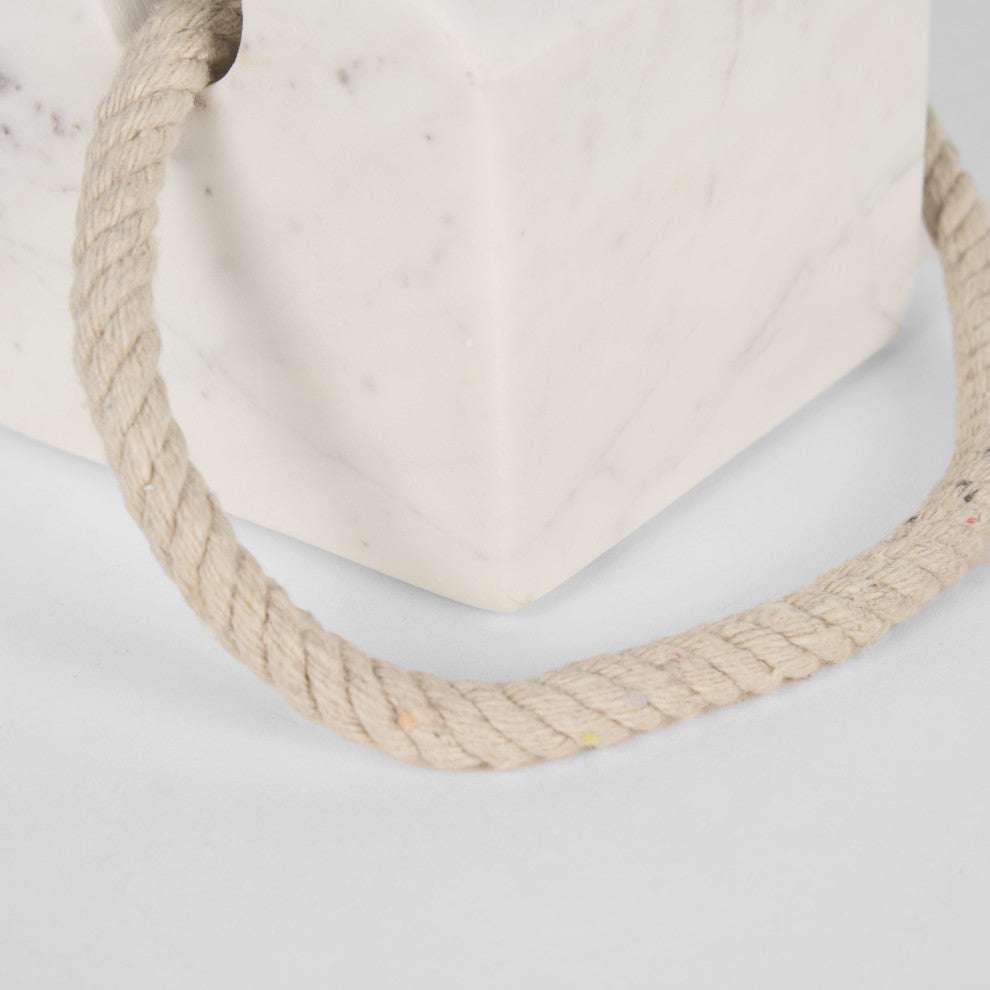 Raena White Marble House Door Stopper