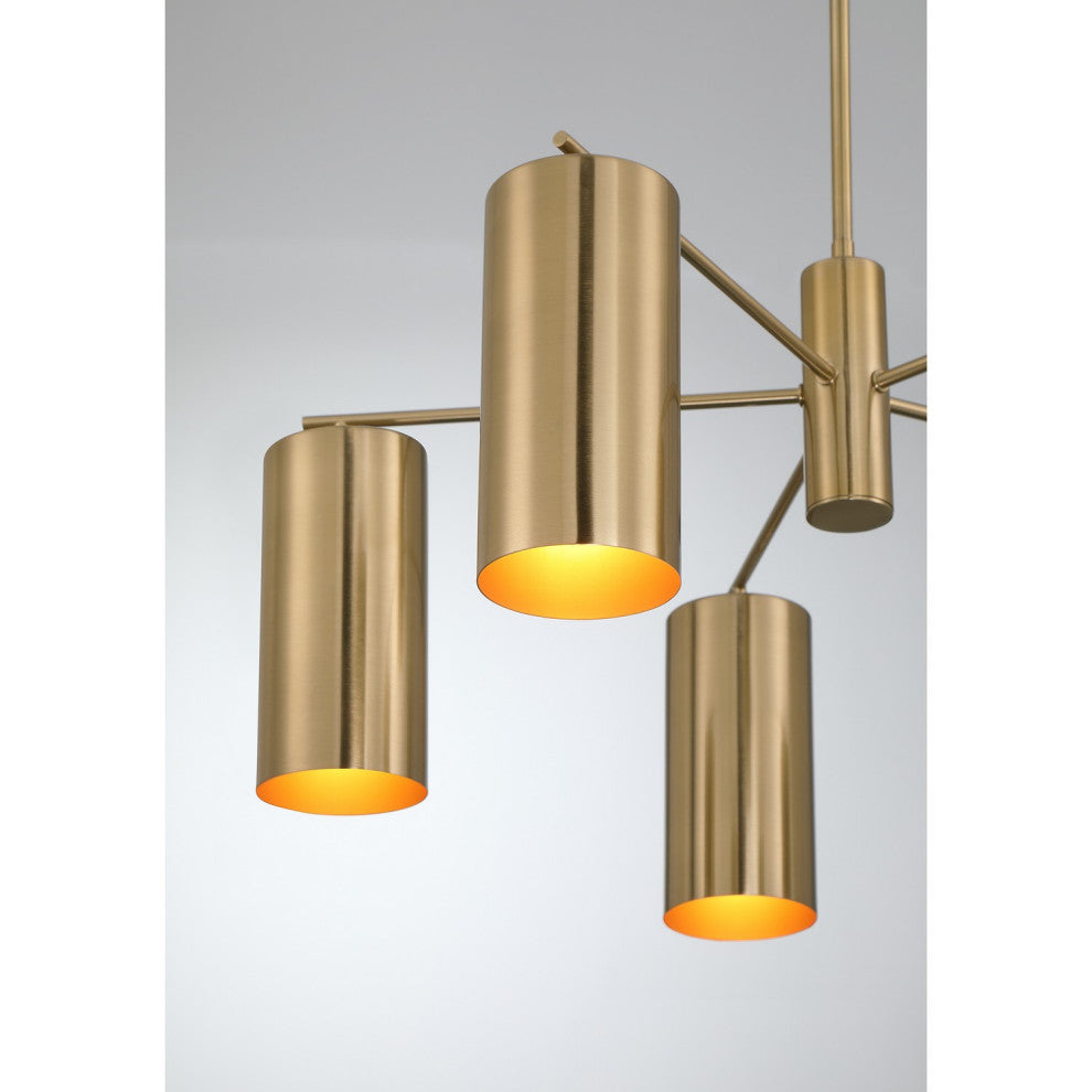 Lio 5-Light Chandelier, Noble Brass by Breegan Jane