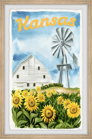 "Kansas Barn" Framed Painting Print, 16x24