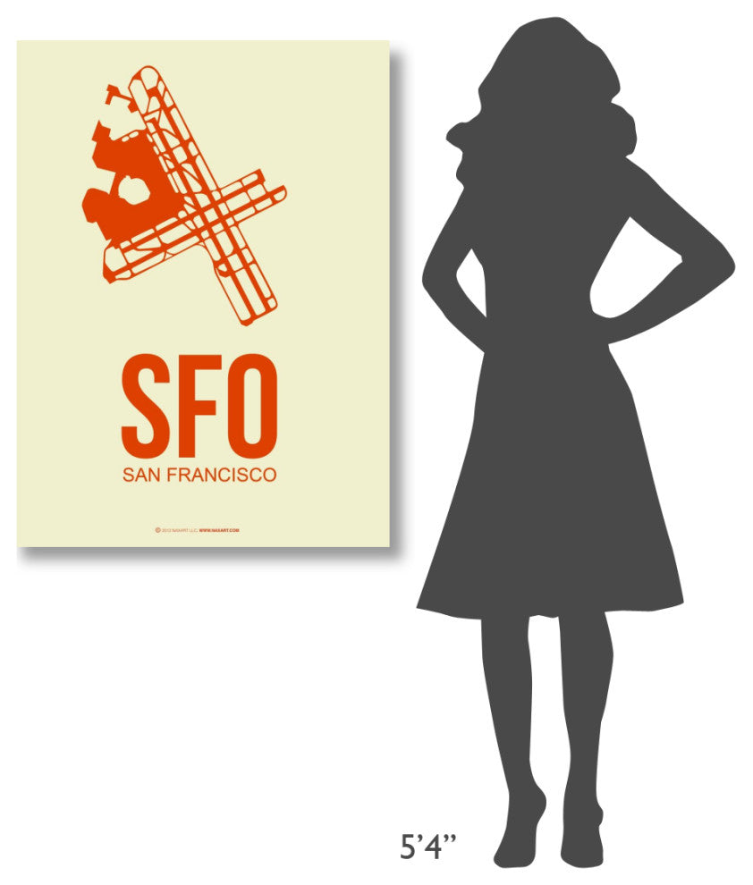 "SFO San Francisco Poster 1" Fine Art Print