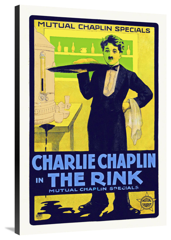 "Charlie Chaplin, The Rink - 1916" Canvas by Hollywood Photo Archive, 27x40"