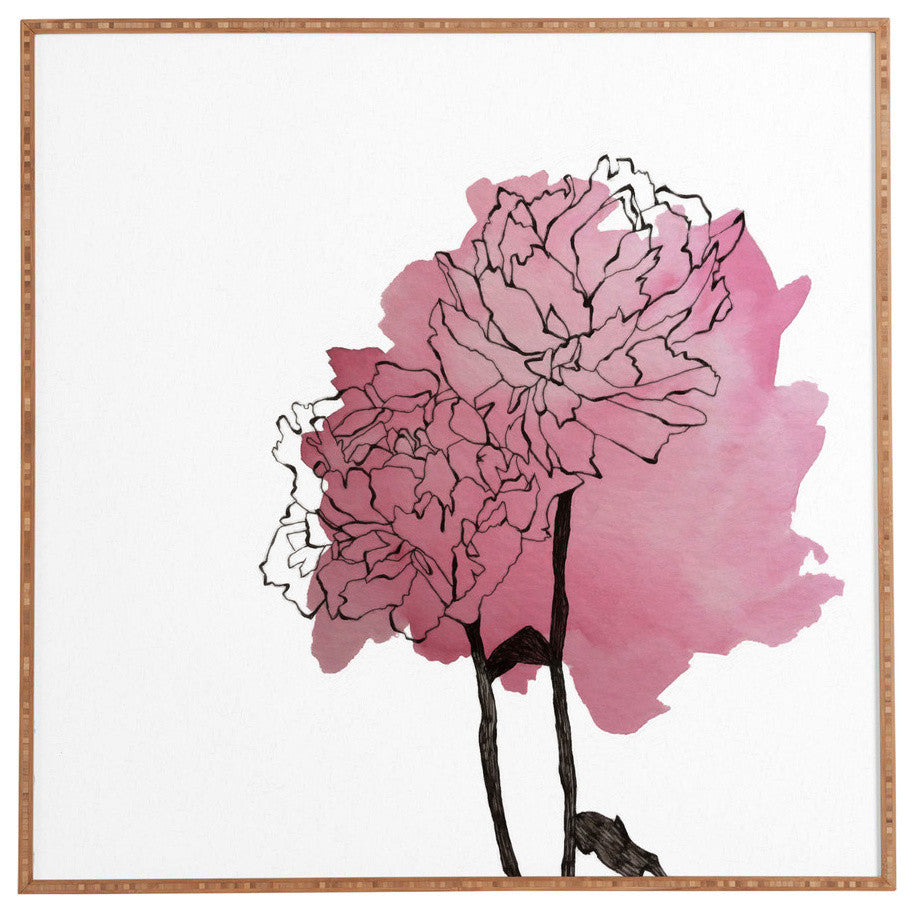 Deny Designs Morgan Kendall Peonies Framed Wall Art