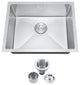 23" Undermount Nano Single Bowl Stainless Steel Kitchen Sink With Drain Assembly