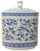 Bird Covered Jar, Blue and White