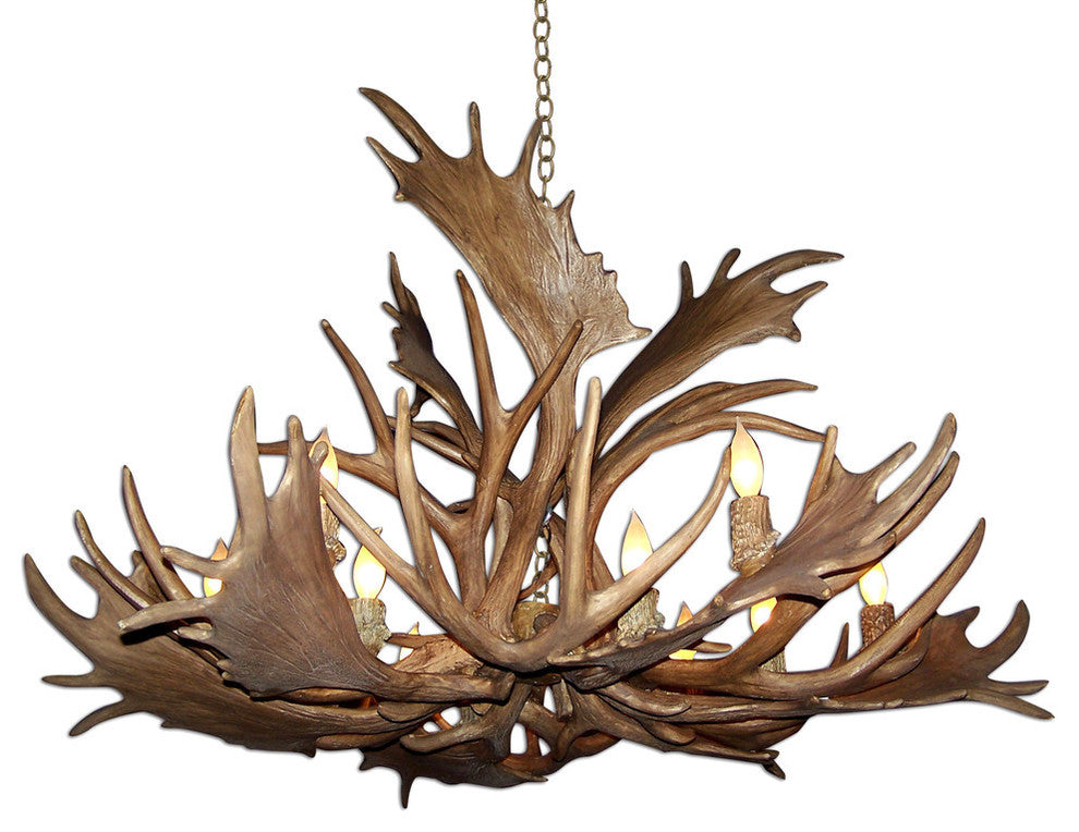 Reproduction Antler Single Tier Fallow, Mule Deer Chandelier Light, RL-22