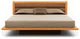 Copeland Moduluxe 35" Queen Bed With Upholstery, Natural Cherry, Dark Brown