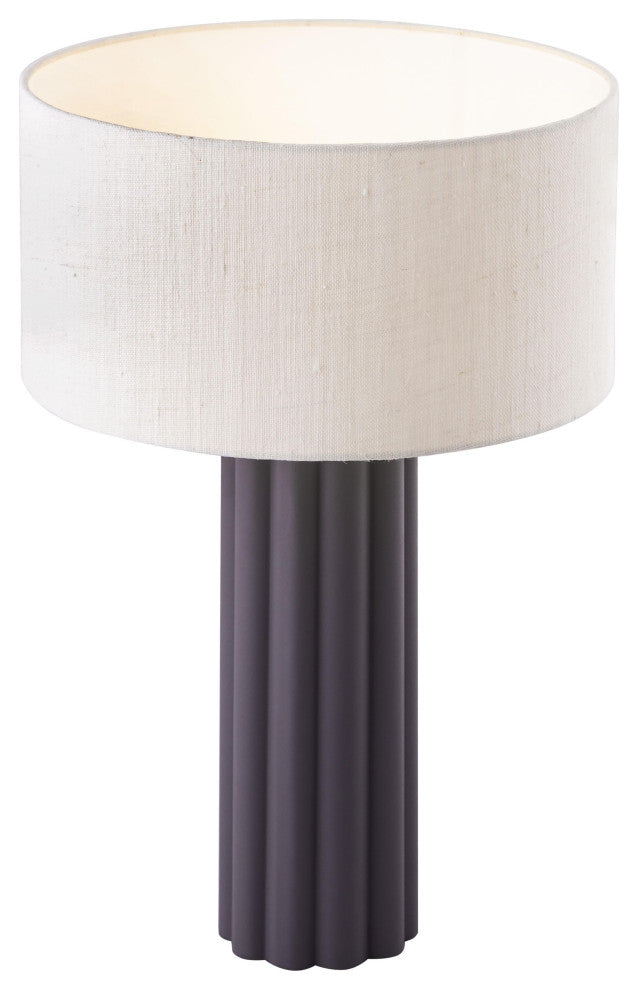 Latur Gray Table Lamp, Gray,White