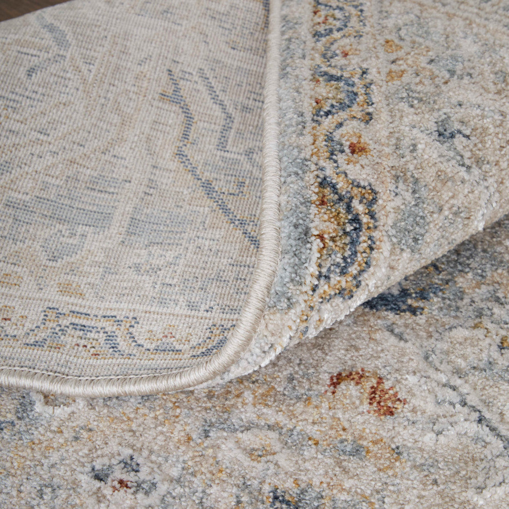 Hyannis R39M6 Bohemian & Eclectic/Global Rug, Ivory/Multi, 9'0"x12'8"