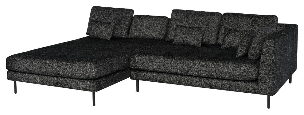Gigi Salt & Pepper Fabric  Modular Sofa Right