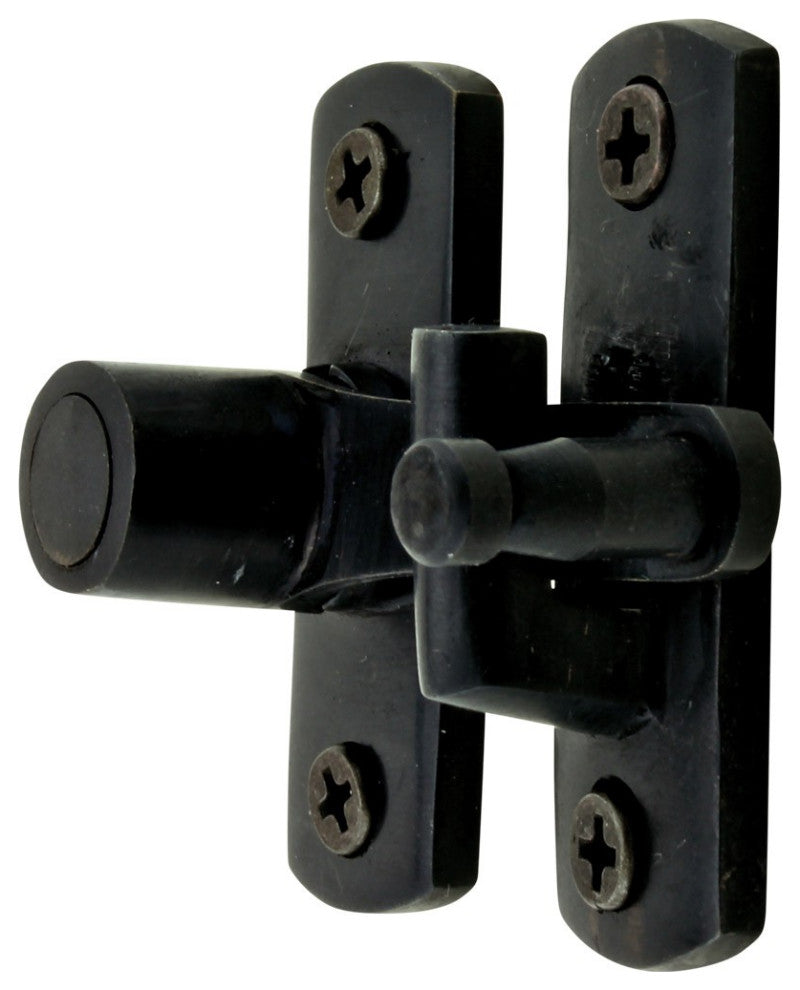 Black Brass Cabinet Flip H Latch 2" H Flush Mount Bronze Locks Renovators Supply