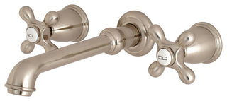 Kingston Brass Two-Handle Wall Mount Tub Faucet, Brushed Nickel