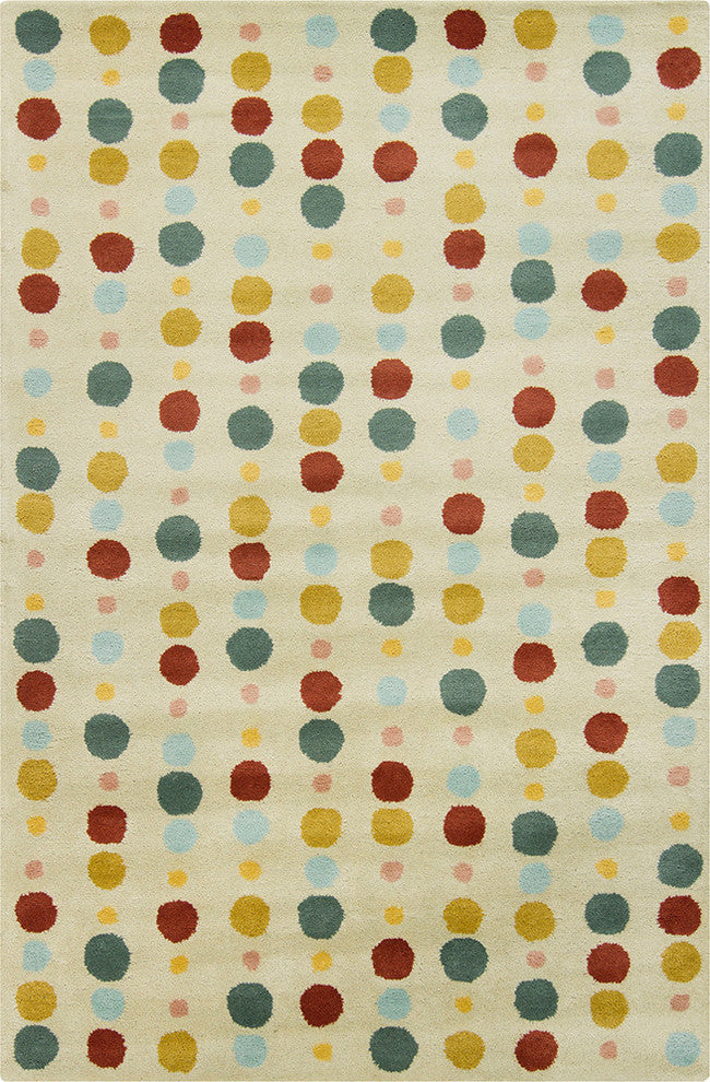 Allie Geometric Circles Contemporary Area Rug
