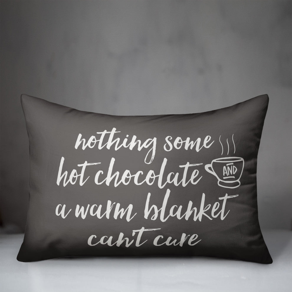 Hot Chocolate and Warm Blanket 14x20 Spun Poly Pillow