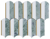 10 Pieces - 3.75" x 6" Marble Mosaic Wall & Floor Tile