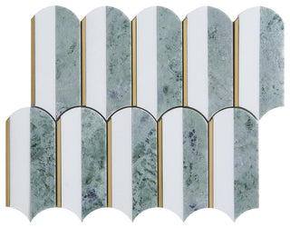 10 Pieces - 3.75" x 6" Marble Mosaic Wall & Floor Tile