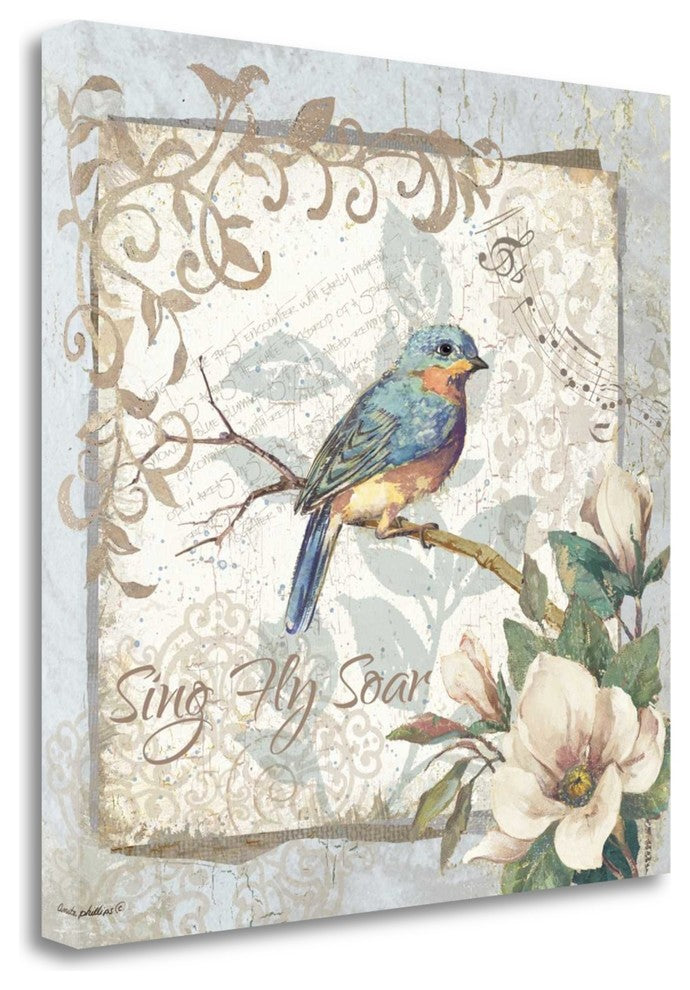 "Sing Fly Soar - Border" By Anita Phillips, Giclee Print on Gallery Wrap Canvas