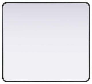 Home Living Contour Metal Rectangle Mirror 36x40, Black