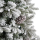 7.5' Flocked Alaskan Pre-Lit Faux Xmas Tree 350 Lights & 2155 Bendable Branches