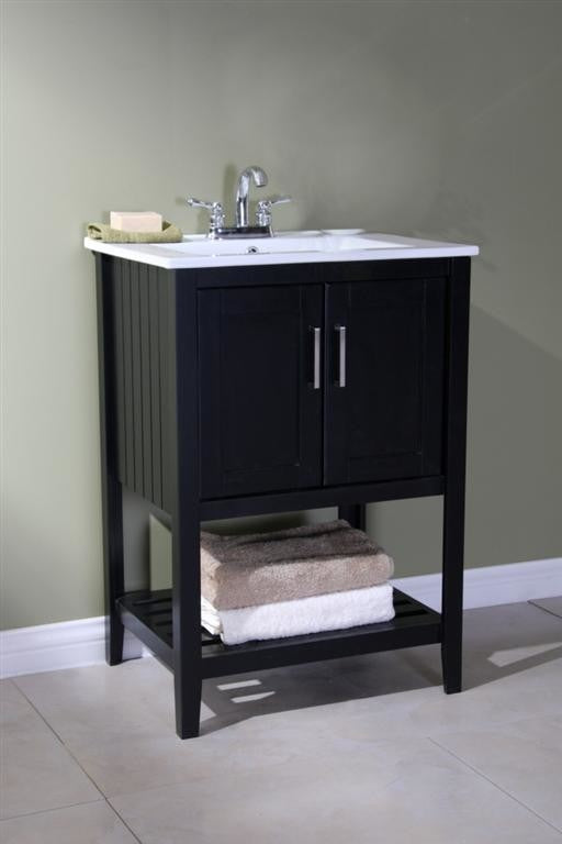 24"  Espresso Sink Vanity Without Faucet