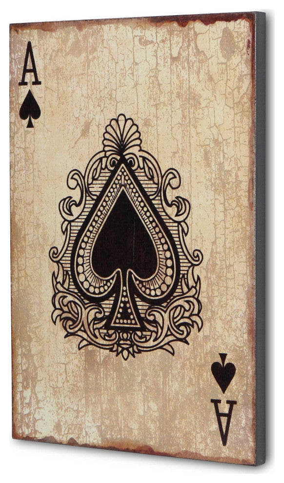 "Ace Of Spades" Wooden Wall Decor